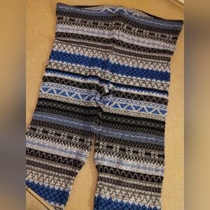 Free People Blue and Black Knit Pants